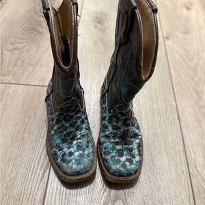 Roper Kids Boots Brown and Blue